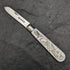 1926 British Vintage White Pearl Shell Handle Pure Silver Blade Folding Pen Knife